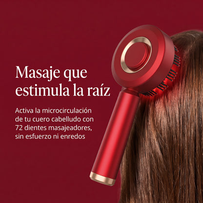 Cepillo de luz roja con depósito de sérum