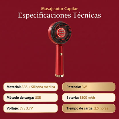 Cepillo de luz roja con depósito de sérum